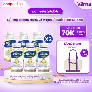 Combo 2 lốc 6 chai sữa bột pha sẵn Värna Complete (12 chai x 237ml) -  Phòng ngừa & Phục hồi nhanh - Varna
