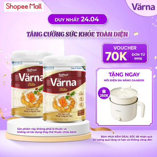 Combo 2 Sữa bột Värna Elite Lon 850g -  Chứa Sâm Ngọc Linh Đông Trùng Hạ Thảo - Varna