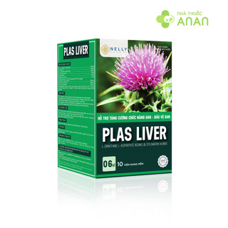 Giải độc gan Plas Liver Nelly - Hộp 60 viên mát gan, hết mụn mẩn ngứa thải độc cơ thể