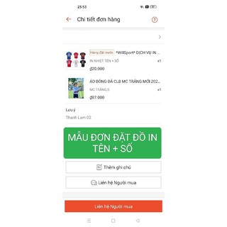 Dịch vụ in áo bóng đá tên + số + tên