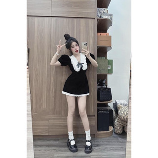 váy tiểu thư cổ pha hàng l1