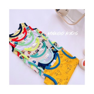 ☘️ bộ ba lỗ siêu thoáng mát cho bé trai, cotton mềm mịn ☘️| bigbaby q2