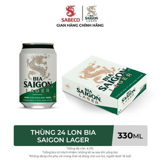Lon bia Saigon Lager - 330ml/lon