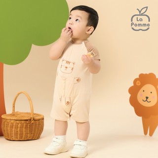 Bộ body liền cộc tay chú sư tử La Pomme cho bé trai bé gái