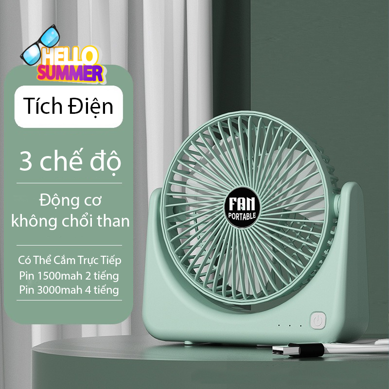 Quạt tích điện cao cấp MaxSpect xoay 270 độ  động cơ chất lượng cao Bao Hanh 12T Q6s | BigBuy360 - bigbuy360.vn