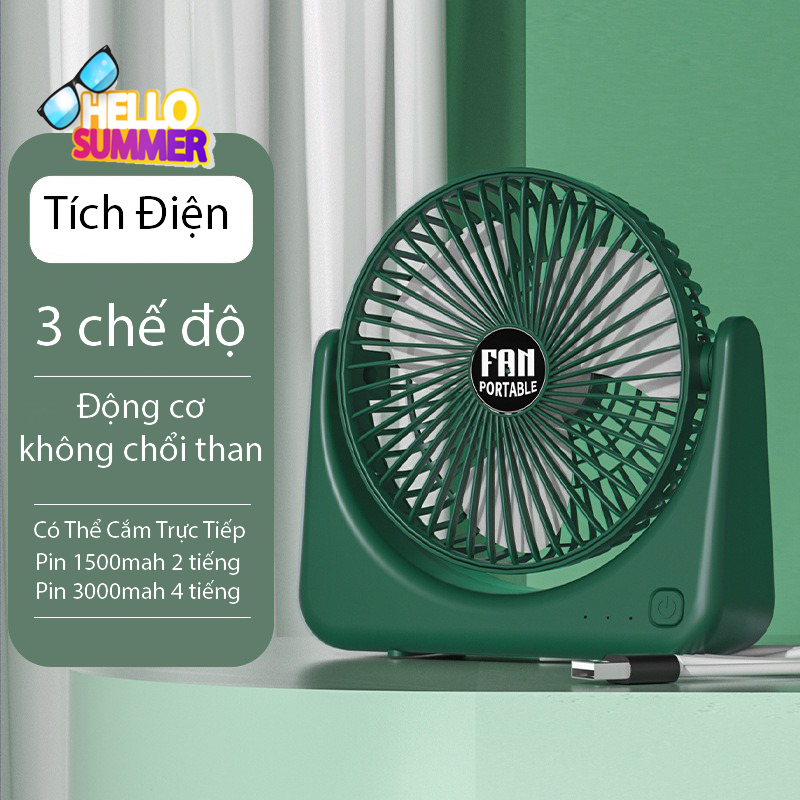 Quạt tích điện cao cấp MaxSpect xoay 270 độ  động cơ chất lượng cao Bao Hanh 12T Q6s | BigBuy360 - bigbuy360.vn