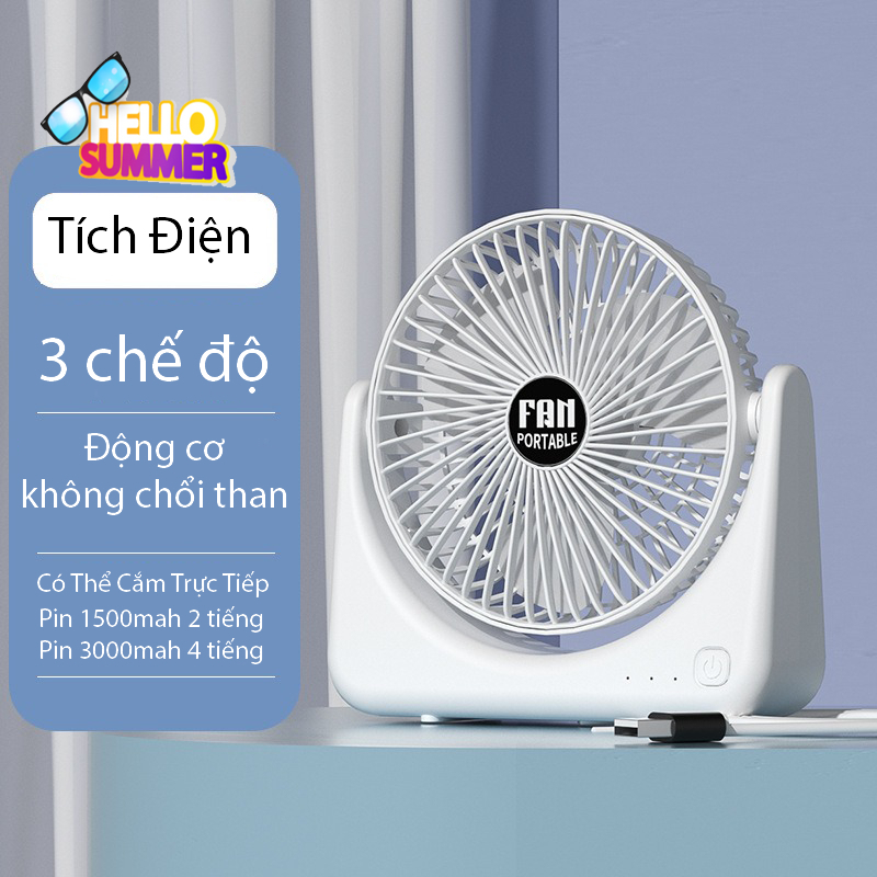 Quạt tích điện cao cấp MaxSpect xoay 270 độ  động cơ chất lượng cao Bao Hanh 12T Q6s | BigBuy360 - bigbuy360.vn