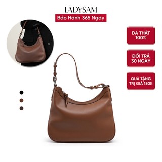 Túi xách nữ đeo vai da thật cao cấp ladysam - túi đeo chéo đeo nách size 30 phong cách retro thời trang công sở