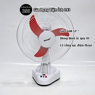 Quạt tích điện Mickey TD-914 - chạy 2 bình ắc quy