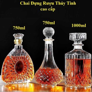 Bình đựng rượu thủy tinh mẫu a1, b5, b6 – vỏ chai rượu ngoại – chai thủy tinh đựng rượu cao cấp