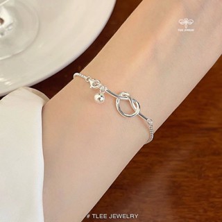 Lắc tay bạc nữ TLEE, Vòng tay Twisted gắn chuông nhỏ mini dễ thương TLEE JEWELRY LT0352