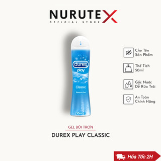 [CHÍNH HÃNG] Gel bôi trơn gốc nước, tạo ẩm DUREX PLAY CLASSIC, lọ 50 ml