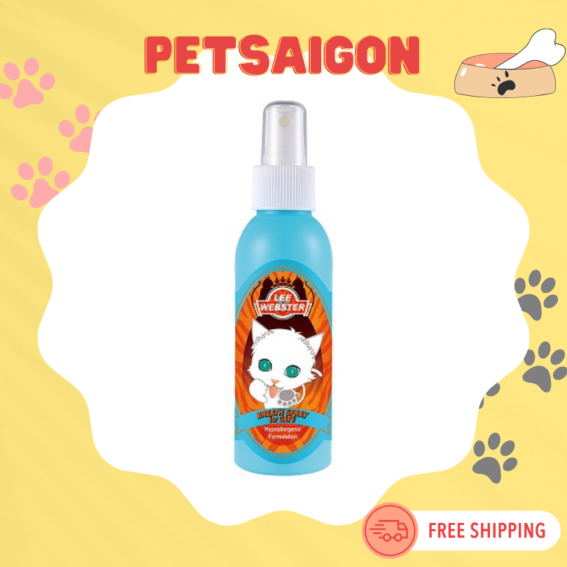 [CHÍNH HÃNG] XỊT VỆ SINH RĂNG MIỆNG LEE WEBSTER CHO MÈO - 130ML
