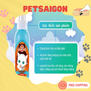 [CHÍNH HÃNG] XỊT VỆ SINH RĂNG MIỆNG LEE WEBSTER CHO MÈO - 130ML