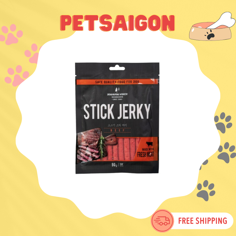 [BÁNH THƯỞNG CHO CHÓ] SNACK JERKY THỊT BÒ QUE CHO CHÓ