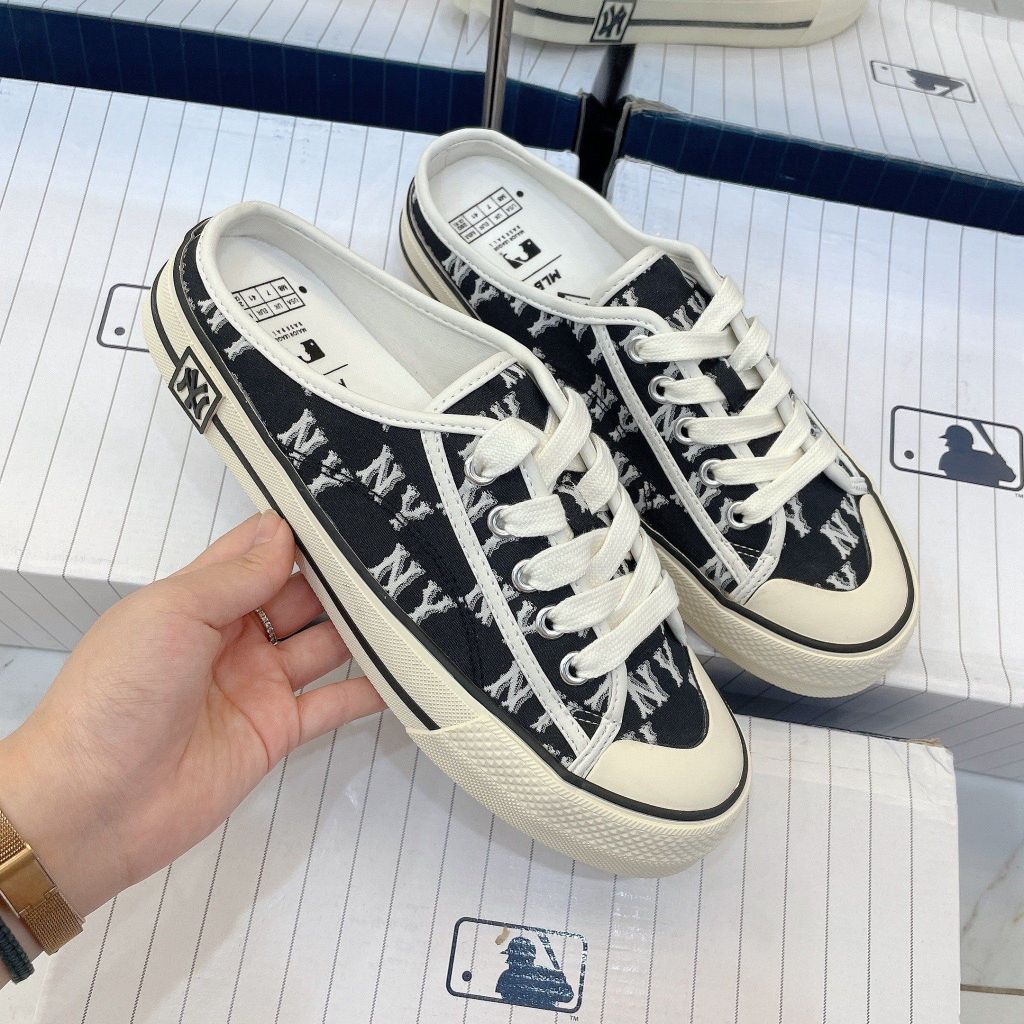 [CHÍNH HÃNG] Giày MLB Mule Playball Origin màu đen dễ mang, MLB NY Authentic | BigBuy360 - bigbuy360.vn