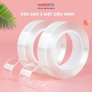 Băng Keo Nano Hai Mặt 3M Trong Suốt, Băng Dính 2 Mặt Siêu Dính Dán Mọi Vật Dụng Trong Nhà Đa Năng