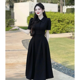 Đầm Thiết Kế Dáng Dài Kèm Nút Bọc JARI CLOTHES Thiết Kế Nhẹ Nhàng Thanh Lịch