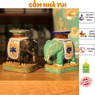 Đôn voi nhỏ mini để bàn đôn con voi gốm sứ nam bộ gốm sứ sài gòn
