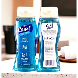 Sữa Tắm Gội Cho Nam Coast Hair & Body Wash 532ml