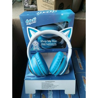 Tai nghe hình mèo cầu vồng kết nối blutooth