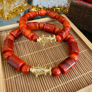 Vòng huyết long đốt trúc cá chép - tặng hộp gấm