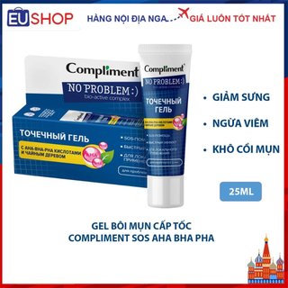 Gel dưỡng da hỗ trợ giảm mụn compliment no problem aha - bha - pha - tea tree