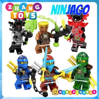 Đồ chơi Xếp hình Ninjago season 7 Nya Echo Zane Jay General Kozu Lloyd - Giant Stone Warrior Minifigures PRCK GA143 148