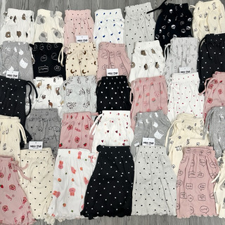 MISO - Quần ngủ mặc nhà cotton mềm lạnh co dãn 4 chiều hoạ tiết hoạt hình