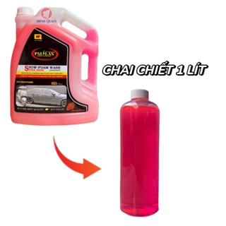 Chai Chiết 1 Lít Nước Rửa Xe Bọt Tuyết PALLAS, Dung Dịch Rửa Xe Ô Tô, Xe Máy Siêu Sạch