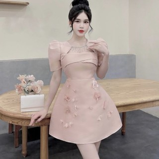 Váy Tapta Cúp Ngực Dây Đá Vòng Cổ