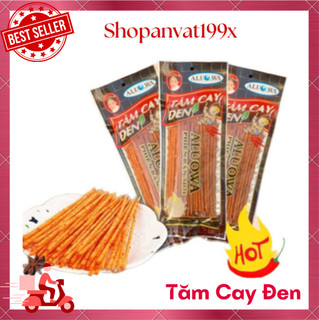 Tăm cay đen aluowa, tăm que cay ăn vặt cổng trường siêu ngon