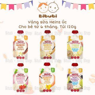 VÁNG SỮA HEINZ CUSTARD Úc đủ vị cho bé ăn dặm từ 6 tháng - Bituti Shop