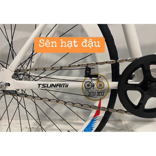 Xe đạp thể thao Single và Fixed gear màu tím, 2 vành đen 4 phân(tặng strap và đồ lắp)
