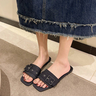 [HÀNG CÓ SẴN] A06 Dép vải denim BIG SIZE 36-43