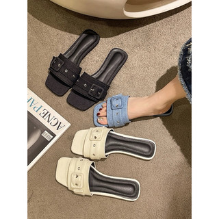 [HÀNG CÓ SẴN] A06 Dép vải denim BIG SIZE 36-43