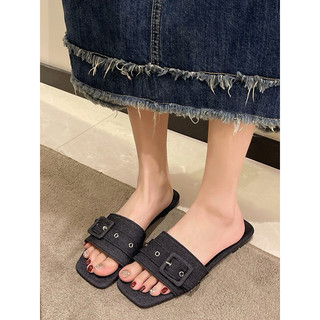 [HÀNG CÓ SẴN] A06 Dép vải denim BIG SIZE 36-43