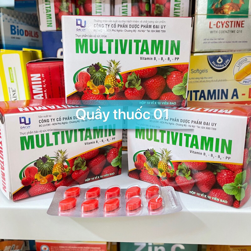 Multivitamin - Bổ sung Vitamin B1-B2-B5-B6-PP cho cơ thể- hộp 100 viên