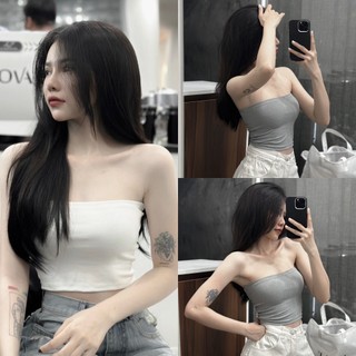 Áo ống croptop thun gân. áo quây bra trơn basic siêu hot siêu sexy at2