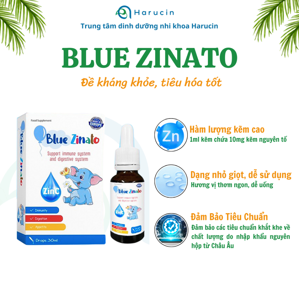 Kẽm Blue Zinato - Chai 30ml - Bổ sung kẽm cho cơ thể