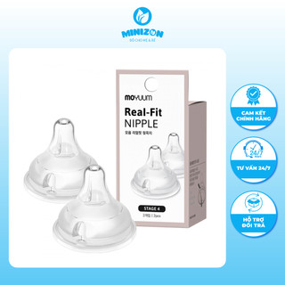 Núm Ti Thay Bình Moyuum Hàn Quốc Số 1,2,3,4 Mẫu Mới Chính Hãng | Minizon Kids
