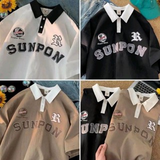 [Rẻ Vô Địch] Áo thun có cổ , áo polo tayy lỡ form rộng - SUNPON