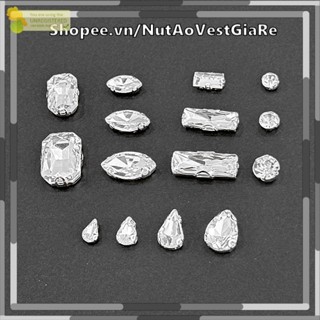 Set 10- 100 Hạt Đá Lấp Lánh Kết Áo Đầm, Đính Kết Trang Phục, Hạt Cườm Đá Chấu trang trí phụ kiện ST4