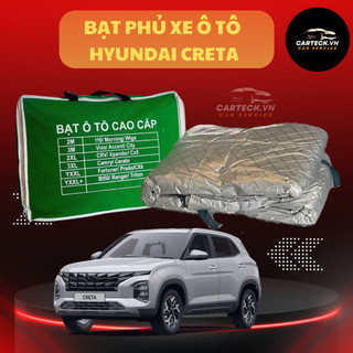 Bạt Phủ Xe ô Tô HYUNDAI CRETA Chất Liệu Vải PECA tráng Bạc Bảo Vệ Xe Chống Nắng Nóng, Mưa Gió, Bụi Bẩn