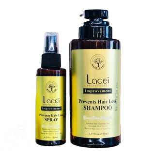 Combo dầu gội và xịt kích thích mọc tóc Lacei Improvement Prevents Hair Loss 500ml/120ml