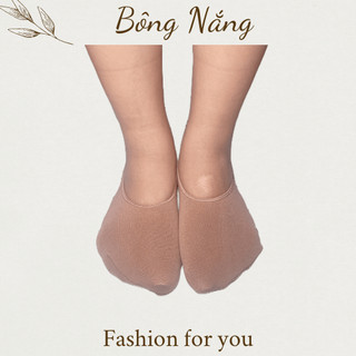Vớ hài nữ lót lông màu dày dặn co dãn thấm hút tốt, tất hài lót lông mang giày búp bê giày cúp mũi Bông Nắng Store