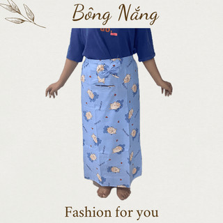 Váy chống nắng vải Kate 2 mặt, trùm chân chống nắng lưng thun co dãn tốt Bông Nắng Store