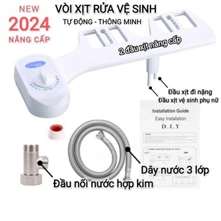 Vòi xịt rửa vệ sinh thông minh Bidet gắn bồn cầu công nghệ Hàn Quốc, thiết bị vệ sinh thông minh Bidet