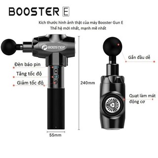 Máy massage gun thư giãn cơ bắp booster e new 6 đầu massage – 9 mức độ - 135w