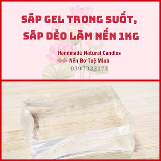1 kg sáp gel trong suốt, sáp dẻo làm nến.